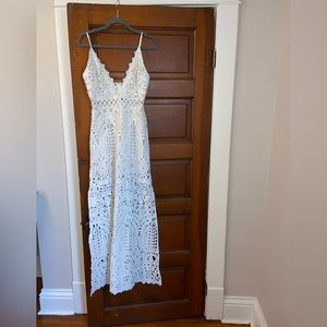 Tobi white lace maxi dress